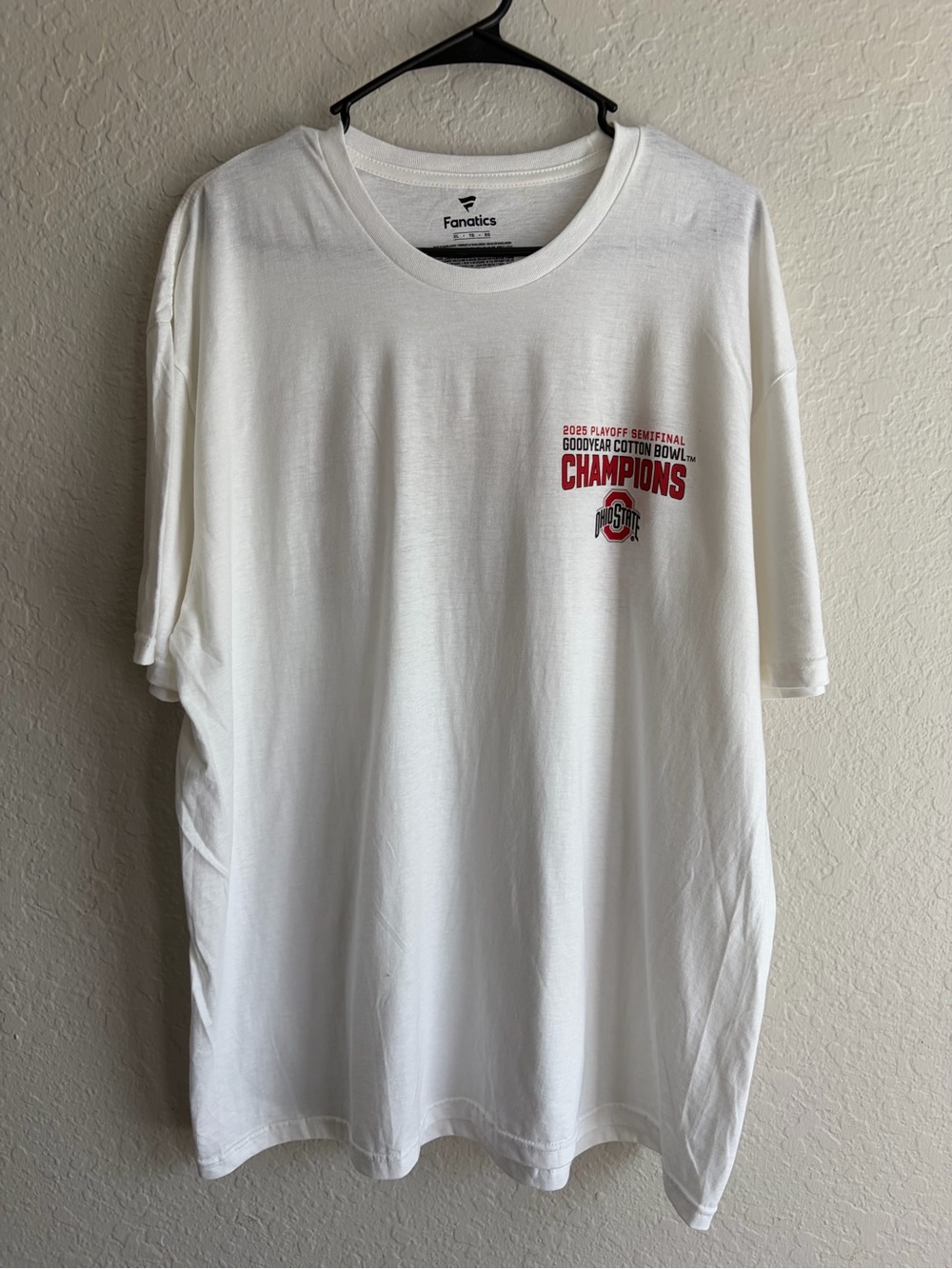 NWOT Ohio State 2025 Cotton Bowl Fanatics White T-Shirt - Men’s XL